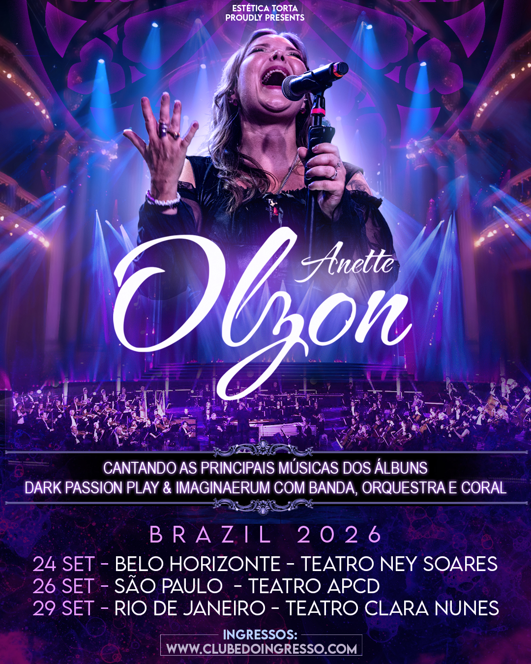 Anette Olzon Anuncia Turn In Dita No Brasil Ao Lado De Orquestra Em Anette Olzon Brasil2026 Tour 