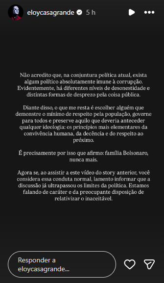 Eloy Casagrande pede votos a lula